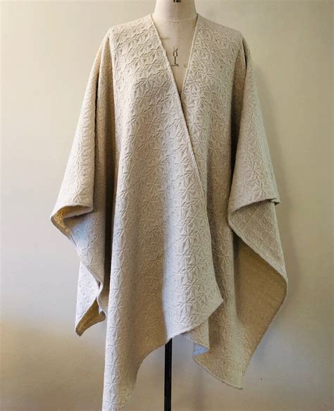 Wool Cape in Ivory 